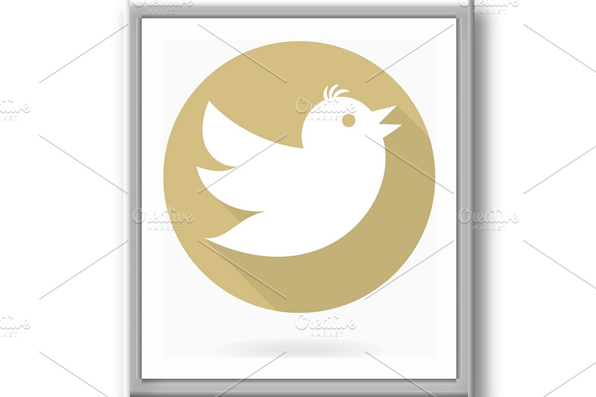 Flying Bird Vector Flat Icon, an Outline Icon by FineArtStudio (Photo 2 of 3)