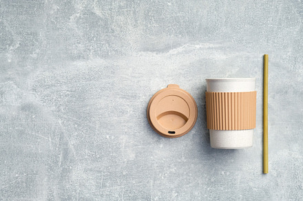 Takeaway coffee mug, drinking straw, a Beauty & Fashion Photo by photoguns
