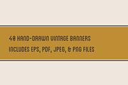 40 Hand-Drawn Vintage Banners, an Illustration by Britt & Kit (Thumbnail 2 of 3)