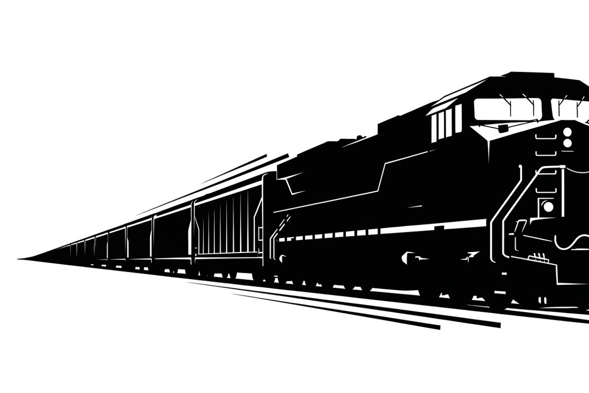 train transport silhouettes, an Illustration by Amazin_art (Photo 17 of 31)