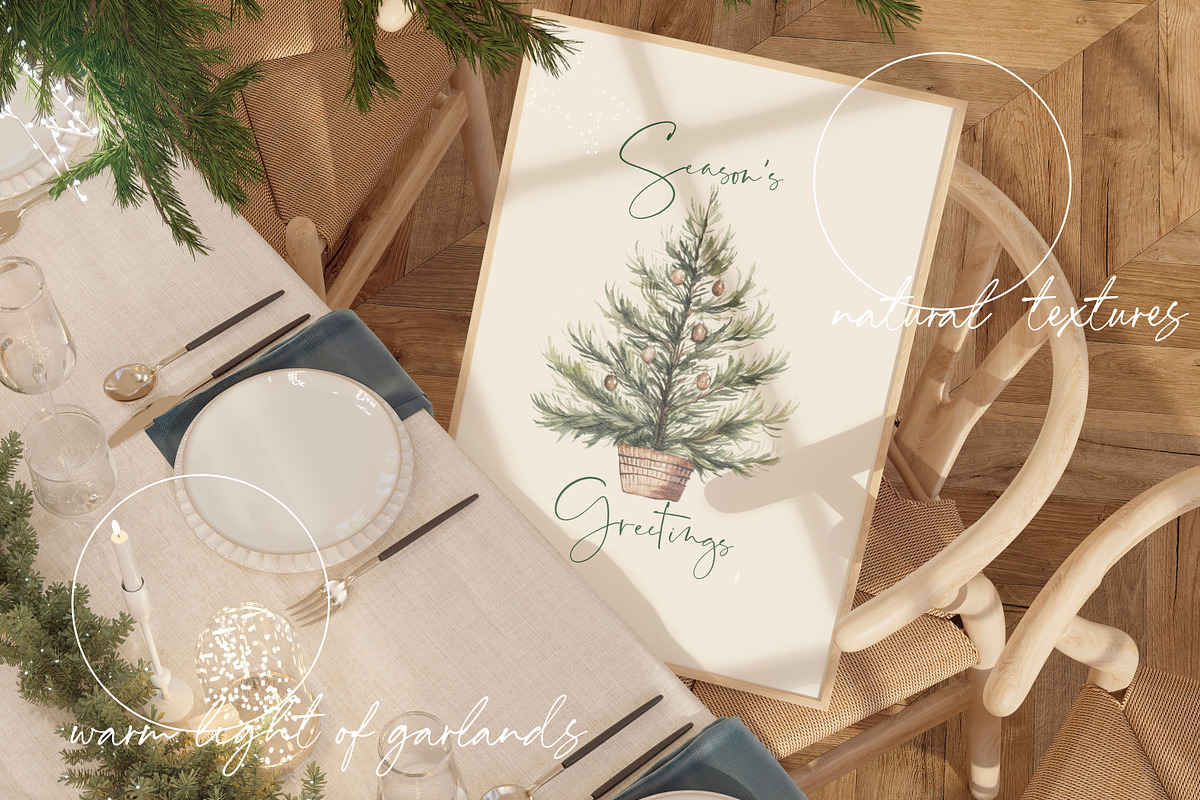 CHRISTMAS DINNER | frame mockup set, a Household Mockup by yuliyuri.studio (Photo 2 of 12)