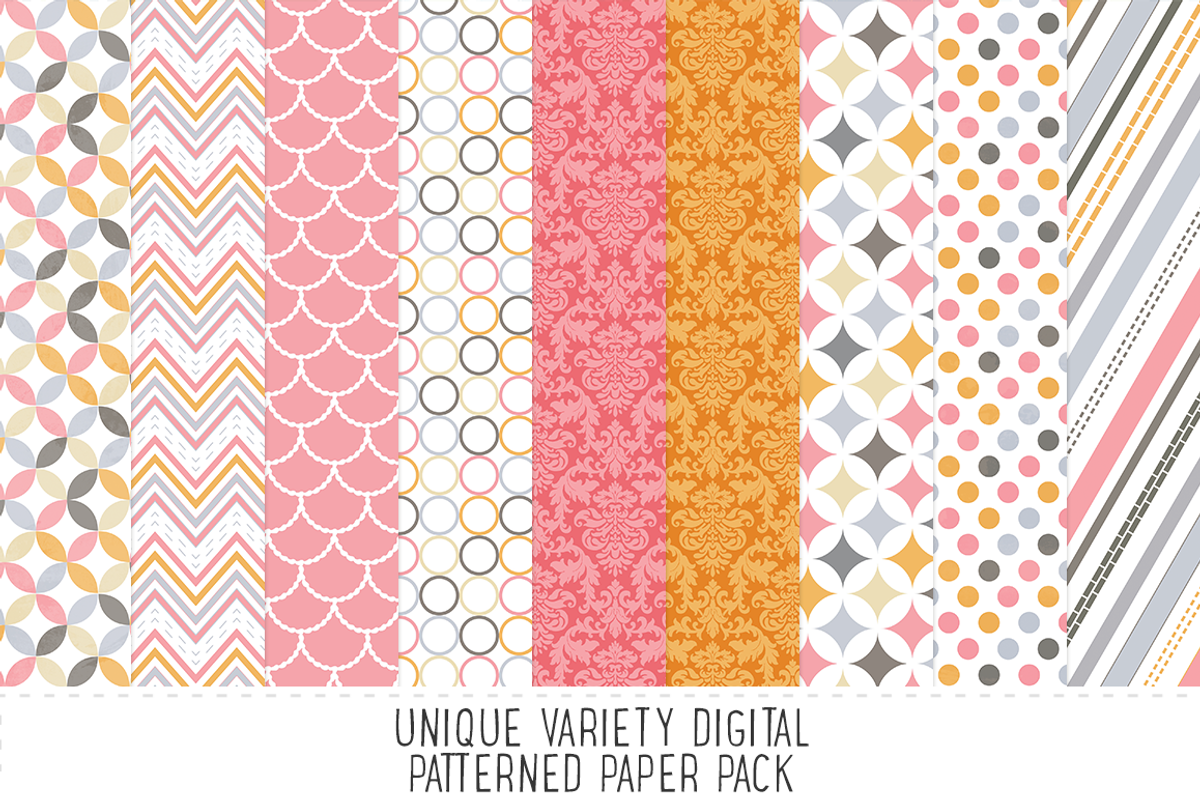 Coral & Pink Digital Pattern Paper, a Pattern Graphic by Angie Sandy (Photo 1 of 2)