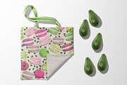Macaron and blueberry leaves, a Pattern Graphic by Yummy (Thumbnail 6 of 9)