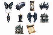 Gothic Halloween Victorian, an Illustration by Design Market (Thumbnail 5 of 5)