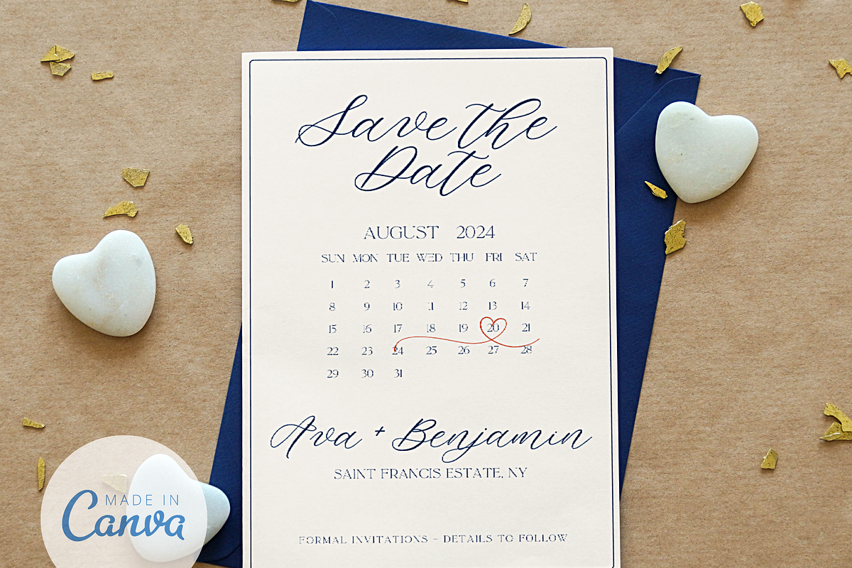 Save The Date Calendar Template, an Invitation Template by Story Native (Photo 2 of 6)