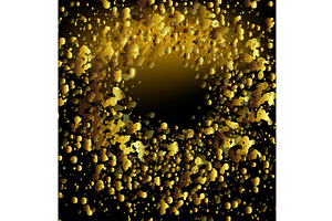 Abstract golden glitter splash, an Illustration by Nenahliadava Design