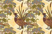 Pheasant, Hydrangea, Borzoi, a Pattern Graphic by NayaChu (Thumbnail 9 of 9)