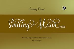 Smiling Moon - Modern script font