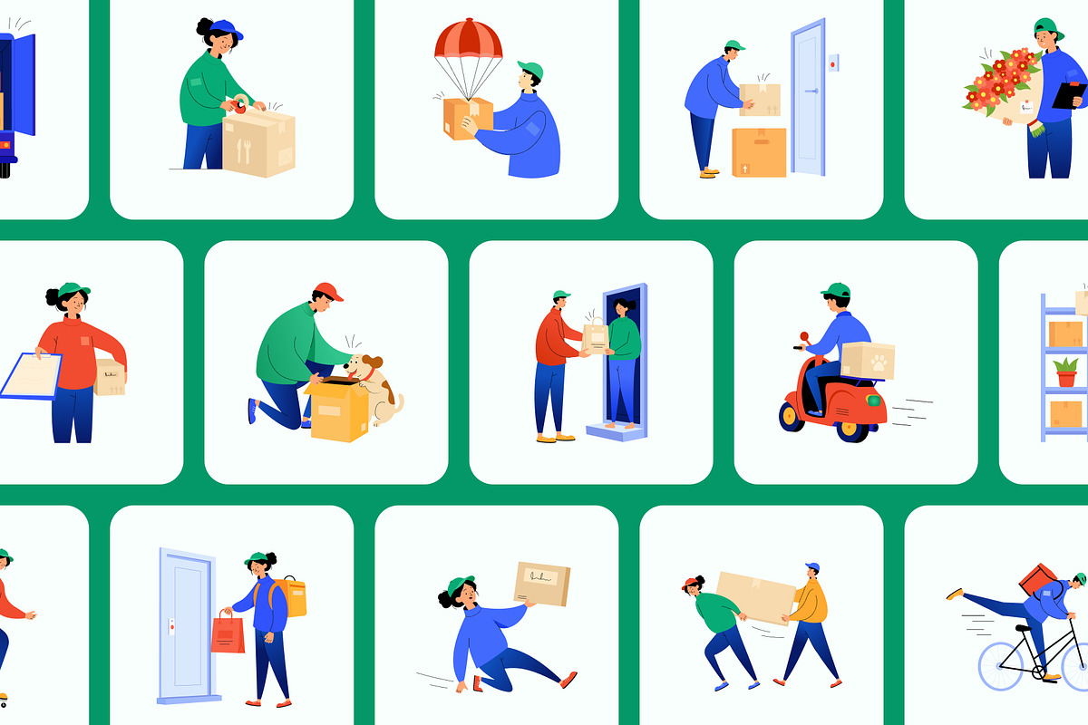 75 Delivery Flat Illustrations, a Transportation Illustration by Vectors Market (Photo 7 of 11)