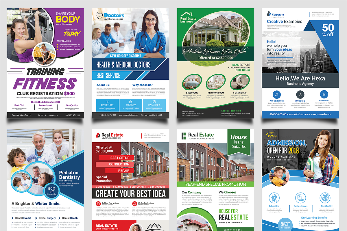 New-150 Multipurpose Flyers Bundle, a Flyer Template by AfzaalGraphics (Photo 33 of 35)