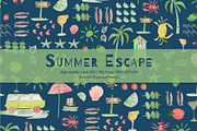 Summer Escape Prints & Patterns, a Pattern Graphic by GND ART STUDIO (Thumbnail 1 of 8)