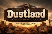 Dustland - Dustland is a bold, a Slab Serif Font by Wow Magic (Thumbnail 1 of 4)