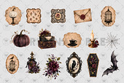 Gothic Halloween Clipart, a Decorative Illustration by BigCakeBee (Thumbnail 3 of 4)