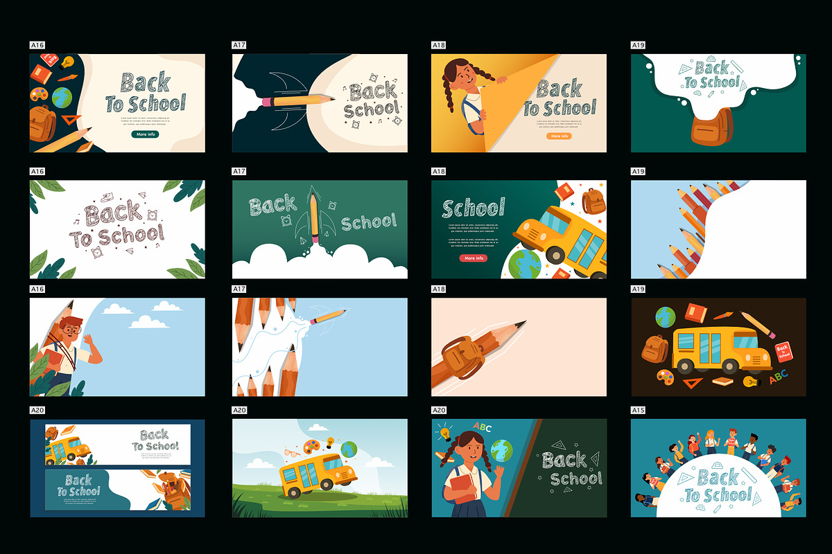 Back to School Vector Background and, a Person Illustration by foxndeer (Photo 1 of 3)