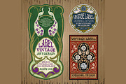Label Art Nouveau - sets, a Decorative Illustration by Stanislav Kharchevskyi (Thumbnail 3 of 8)