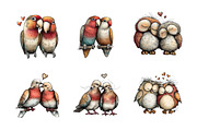 Valentines Birds Clipart PNG, an Illustration by SinaCreation (Thumbnail 3 of 11)