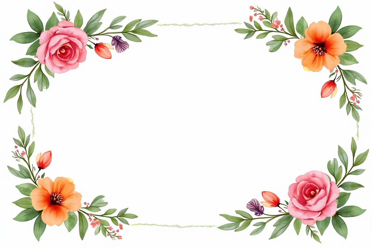 Vibrant Floral Frame Bundle, an Illustration by Amazin_art (Photo 7 of 11)