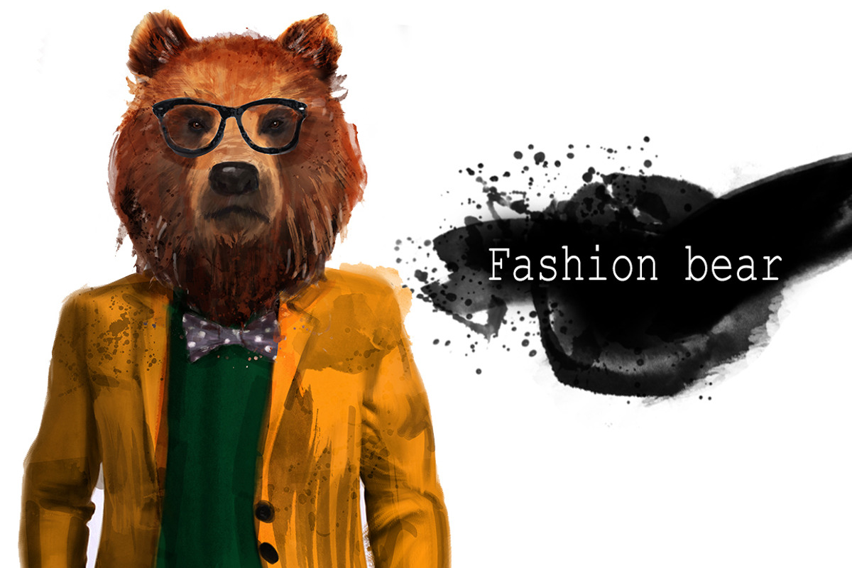 Set bear portraits .4 styles, an Animal Illustration by art_mouse (Photo 4 of 5)