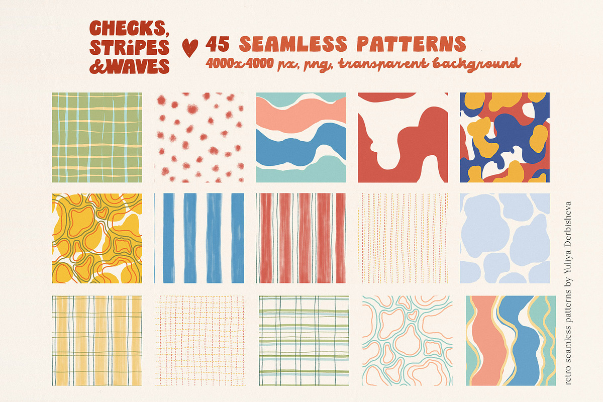 Seamless Patterns Bundle Hand-drawn, a Pattern Graphic by Yuliya Derbisheva (Photo 10 of 16)