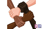 Multi-Ethnic Hands, a Person Illustration by MISS CHATZ (Thumbnail 2 of 3)
