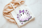 Cute Lace Ghost Png, Halloween Boo, an Illustration by Watercolor design (Thumbnail 2 of 3)