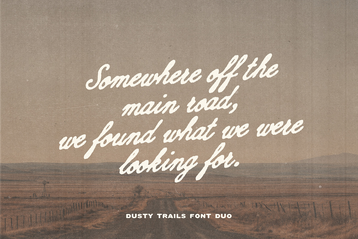 Dusty Trails, a Script Font by Davide Bassu (Photo 9 of 14)