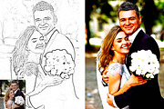 Romantic Wedding Oil & Sketch, an Action Add-On by Studio Retouch (Thumbnail 9 of 13)