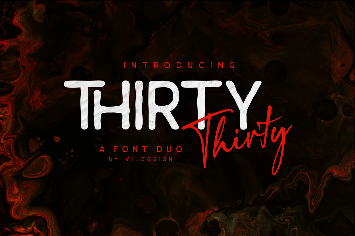 Thirty Font Duo, a Sans Serif Font by Vilogsign (Photo 1 of 14)