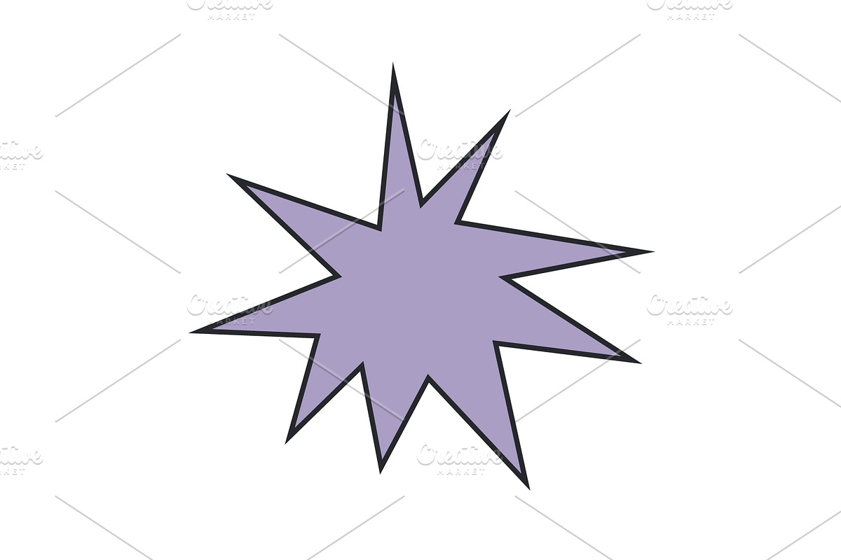 Irregular star shape icons, an Object Graphic by Elena Pimukova (Photo 4 of 16)