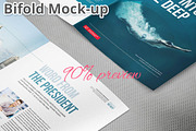 Bifold Brochure Mockup, a Print Template by MockUps Gallery (Thumbnail 6 of 6)