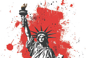 Bold USA Icon Lady Liberty Art, an Object Illustration by 3D assets for your awesom