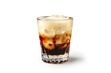 A classic White Russian cocktail