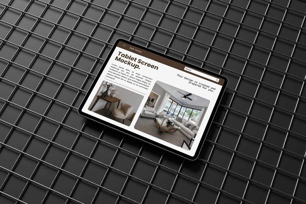 Realistic Tablet Screen Mockup, an iPad Mockup by AndikaGraphic (Photo 4 of 6)