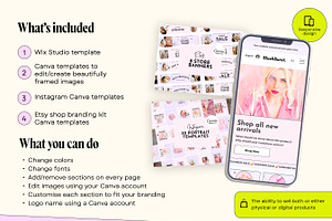 Blush Pink Wix Shop Studio Template