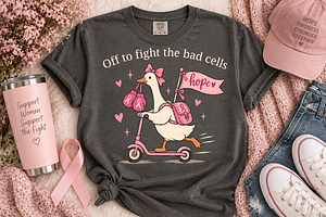 Funny Goose Breast Cancer Shirt Png