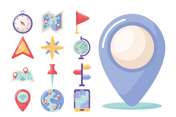 Map & Navigation Icons Set preview 2