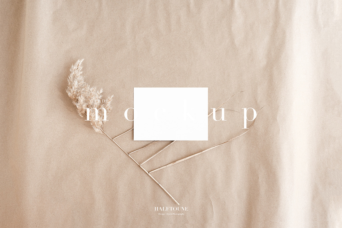 Beige 5x7 Card Mockup Bundle, a Graphic by HALFTOUNE (Photo 6 of 7)