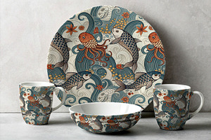 Seamless Pattern Set "Sea Creatures"