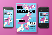 Marathon Run Flyer Set, a Flyer Template by Annora Studio (Thumbnail 3 of 6)