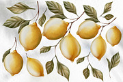 Watercolor Olives & Lemons, an Object Graphic by Knopazyzy (Thumbnail 5 of 6)