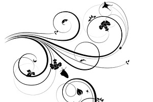 Swirls Floral Vectors