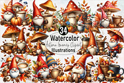 Autumn Gnomes  Sublimation Clipart B, an Illustration by SVGArt (Thumbnail 1 of 8)