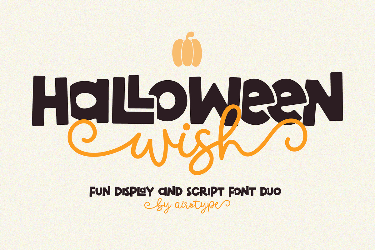 Halloween Wish Cute Fun Font Duo, a Handwritten Font by Airotype (Photo 1 of 13)