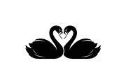 Swan Love Silhouette SVG Bundle, an Illustration by Designs_River (Thumbnail 8 of 31)