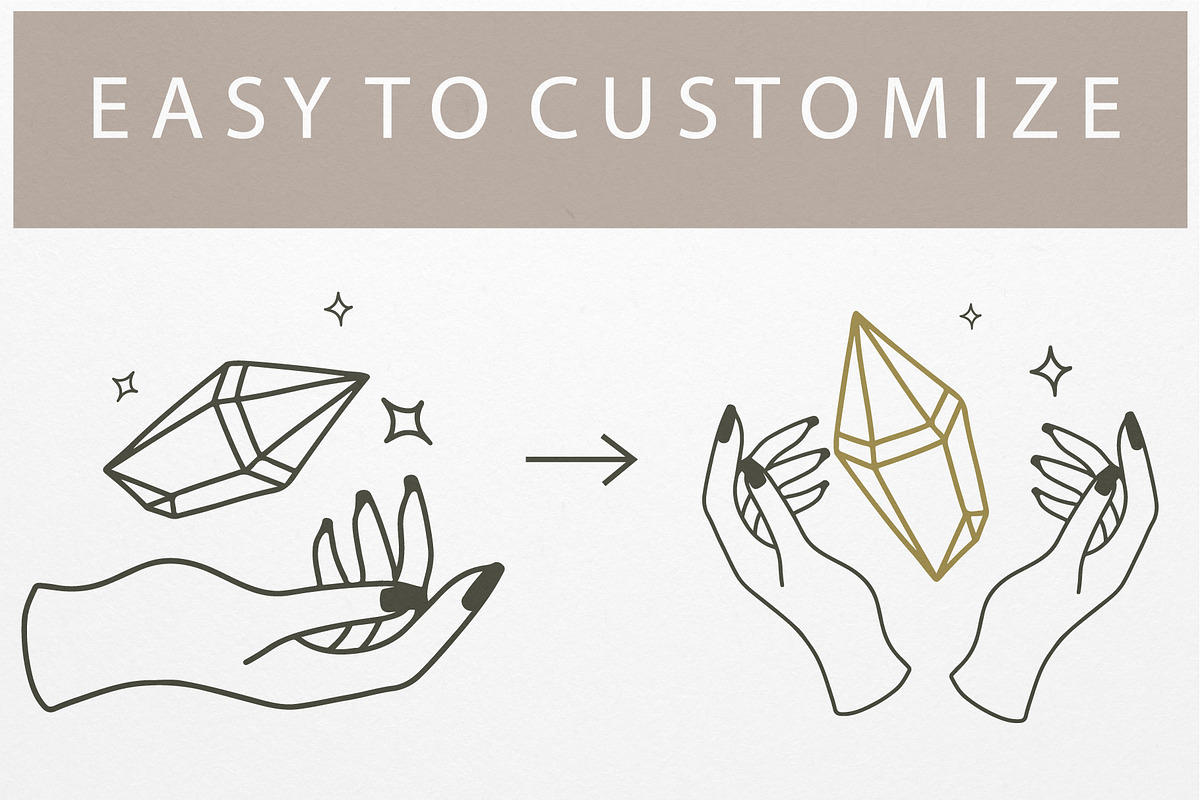 Hand occult logo template 1#, a Branding & Logo Template by Piixypeach (Photo 5 of 9)