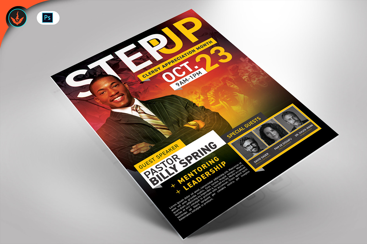 Step Up Photoshop Flyer Template, a Marketing Template by SeraphimChris (Photo 1 of 7)