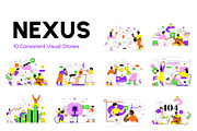 NEXUS - Premium Fintech Illustration, an Illustration by Creative Graphics (Thumbnail 2 of 8)