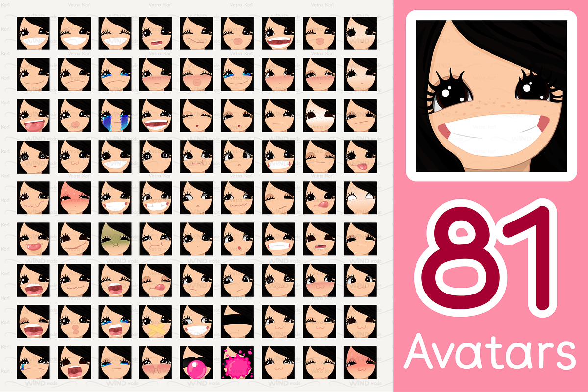vector BIG avatars SET, a Templates & Theme by WINDmade (Photo 30 of 40)