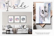 Inside Watercolor Floral Clipart, a Decorative Illustration by BalanceUA (Thumbnail 11 of 19)