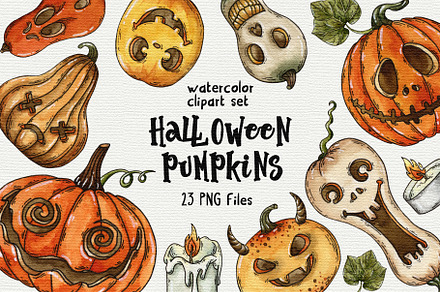 Halloween pumpkins clipart